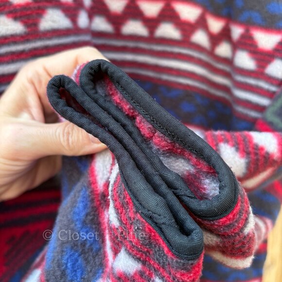 Patagonia‎ Vintage Saltillo Burnt Chili Synchilla Snap-T Fleece Size Large 90s - Picture 10 of 15